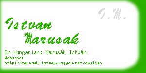 istvan marusak business card